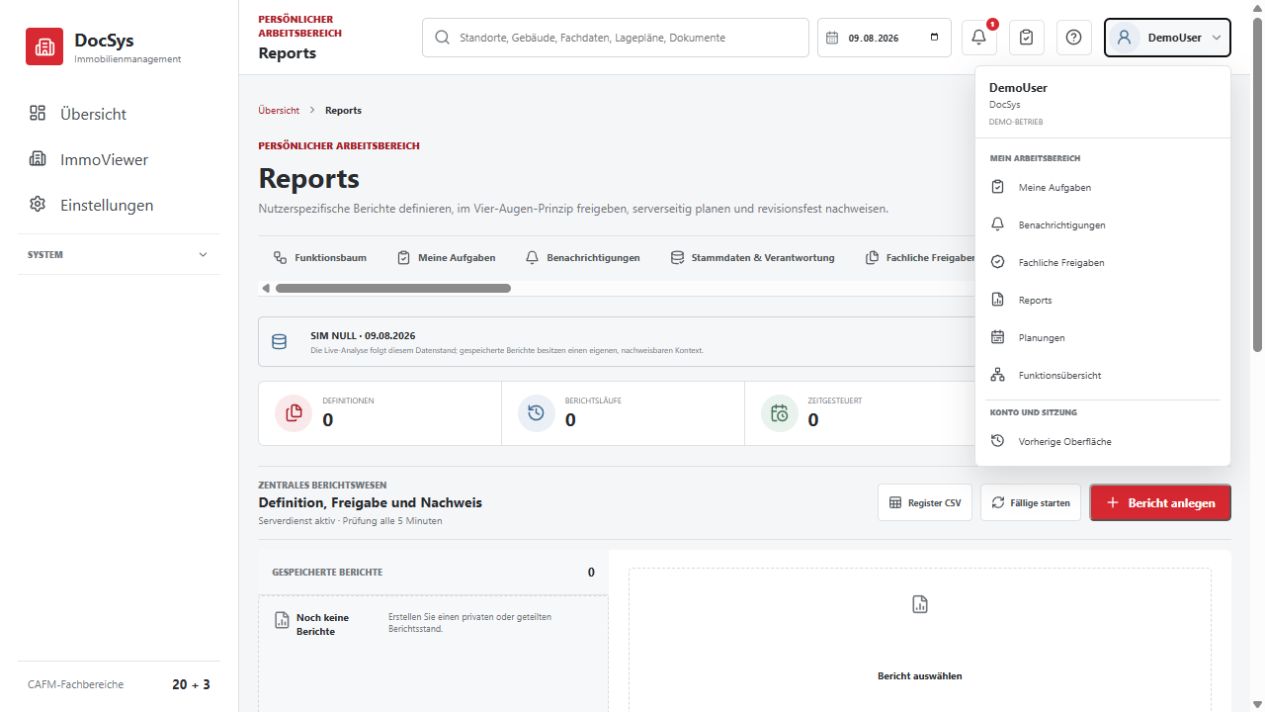 Berichte und Auswertungen in DocSys