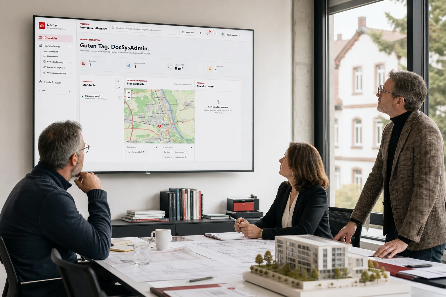 Fachleute unterschiedlicher Bereiche steuern gemeinsam ein Immobilienportfolio